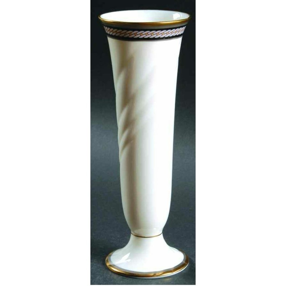 VINTAGE NORITAKE KINGS GUARD COLLECTION BUD VASE 8.75" INCHES GOLD TRIM